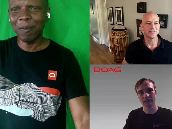 DOAG-Studio-Interview mit Kuassi Mensah, Paul Parkinson und Sven Bernhardt