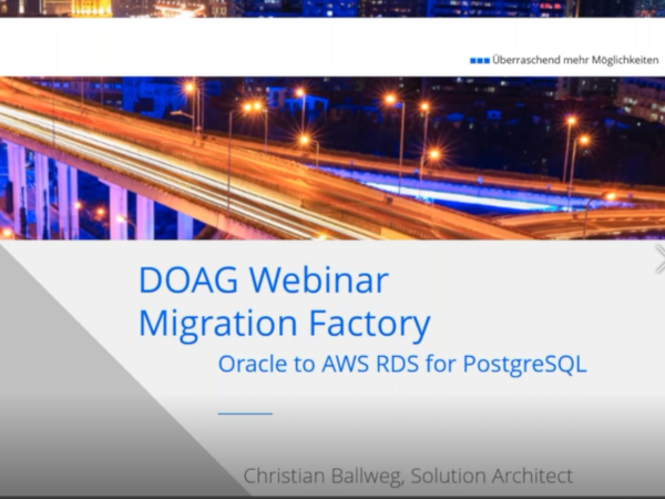 DOAG DB Webinar Migration Factory